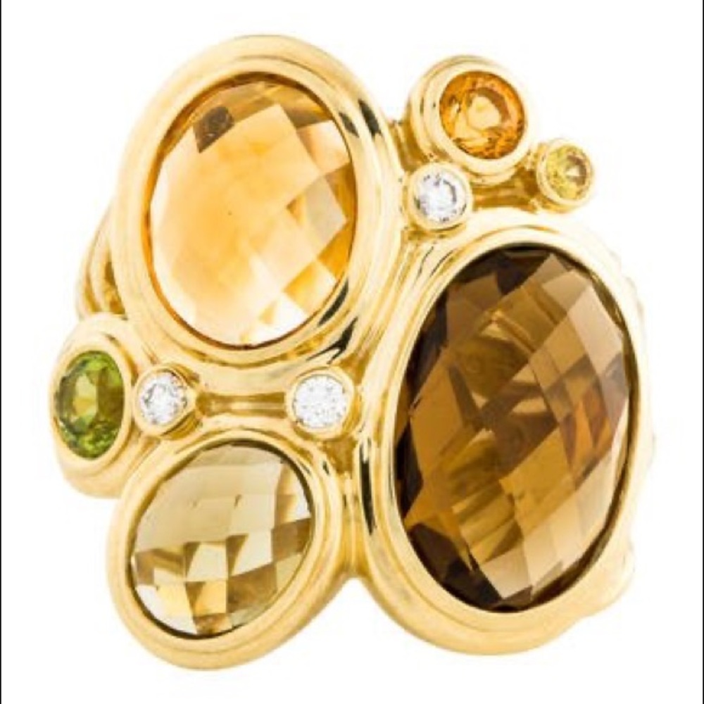 18k Diamonds multi stones Mosaic Yurman ring SALE